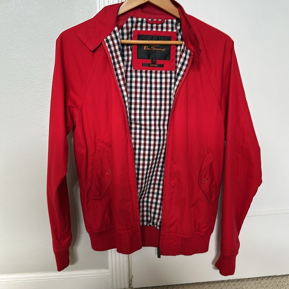 Ben Sherman signature red Harrington jacket. Size XS